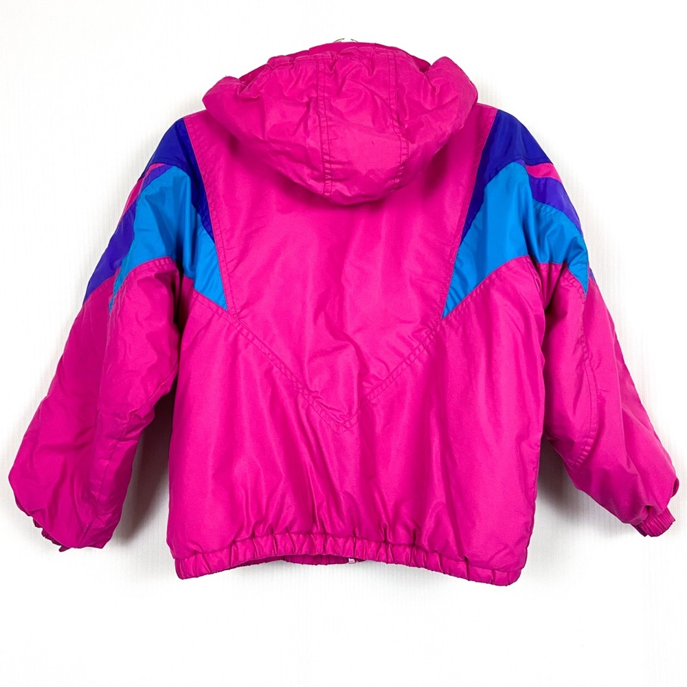 Columbia Girls Hooded Coat Parka Pink Blue Size 10/12 - Picture 2 of 10